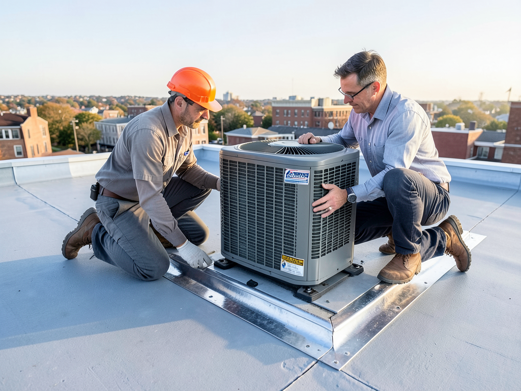 How Your Rooftop AC Unit Might Be Damaging Your Flat Roof in Federal Hill