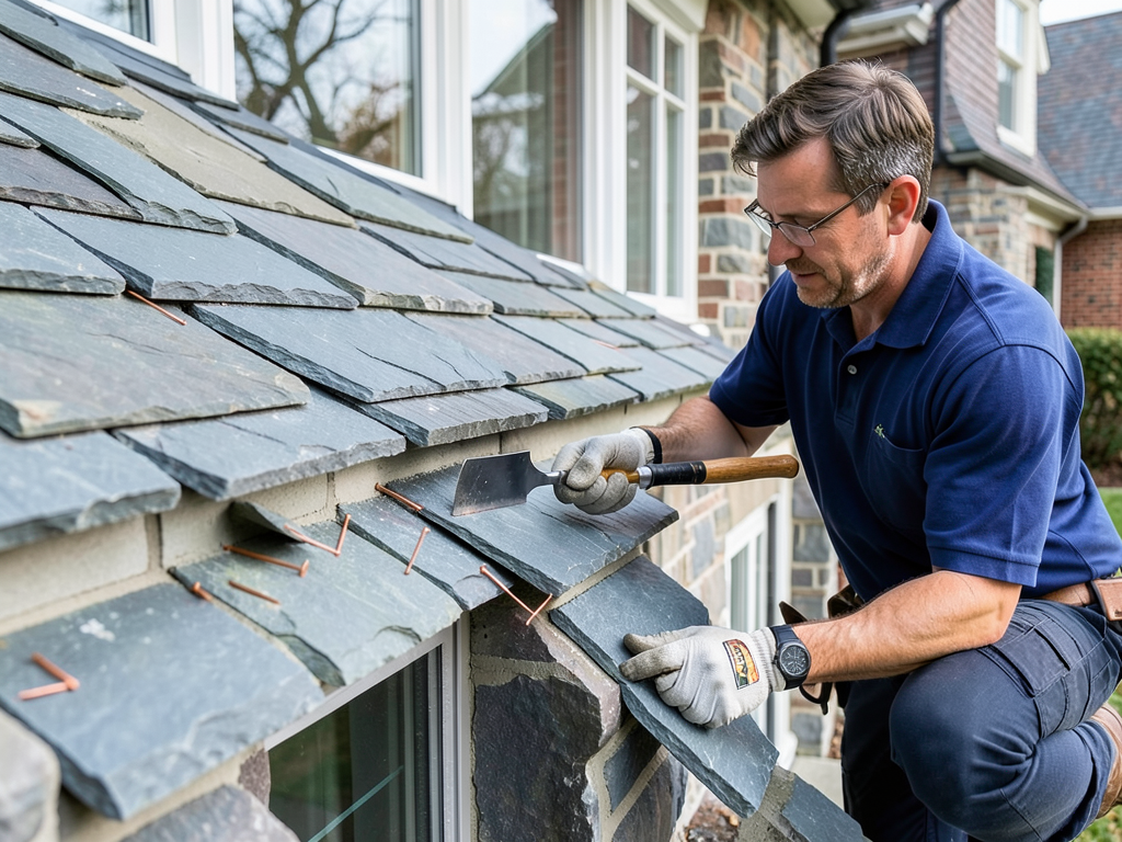 Restoring slate roofs on historic roland park home