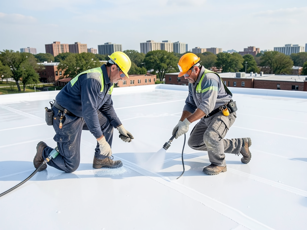 Silicone roof coating for mount vernon apartment b