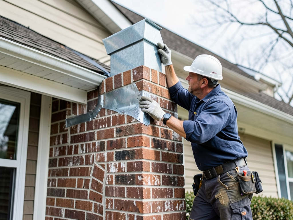 Stopping water from pooling behind your chimney wi