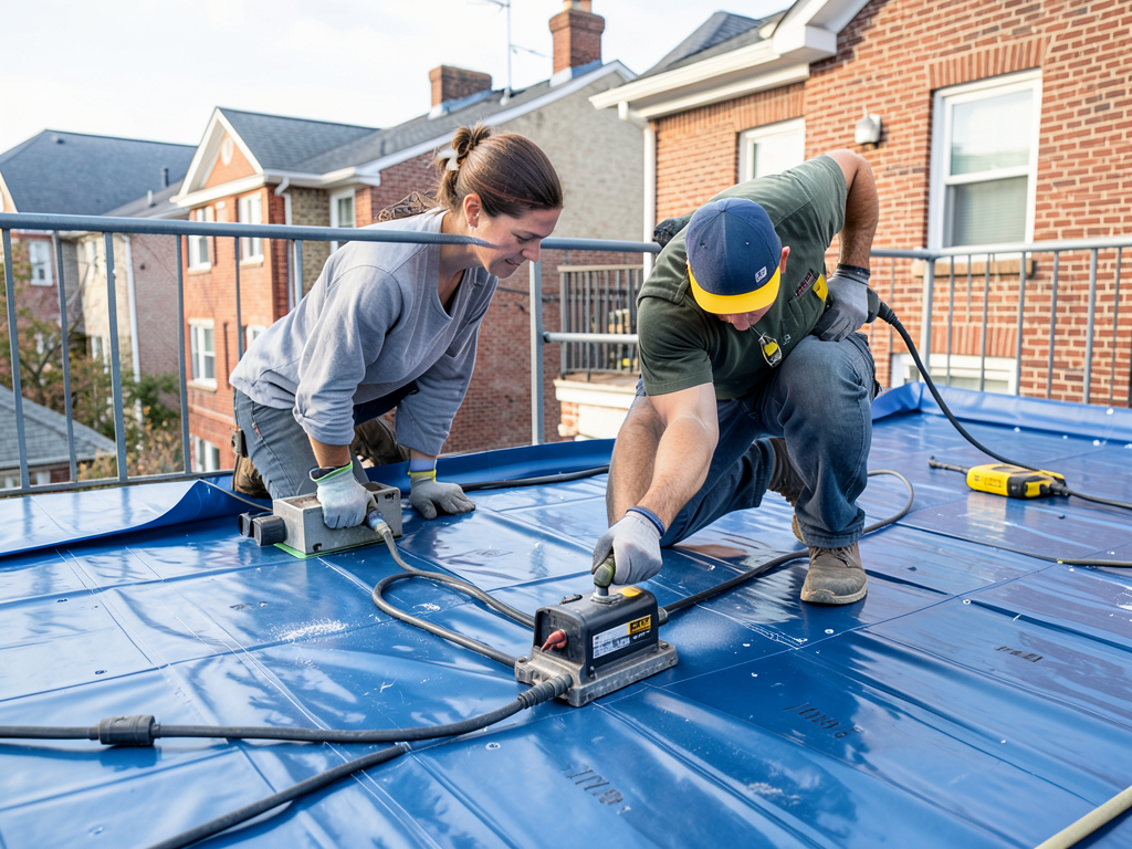 The Best Flat Roof Membranes for High Traffic Rooftop Decks in Canton
