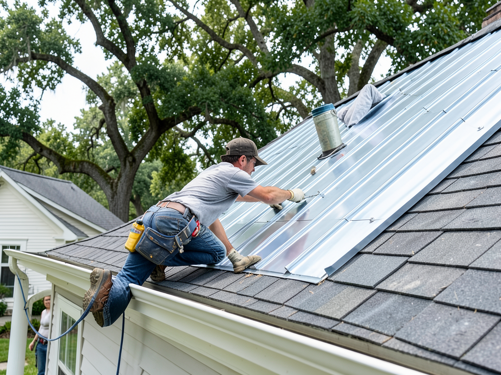Using zinc or copper strips to stop roof algae in
