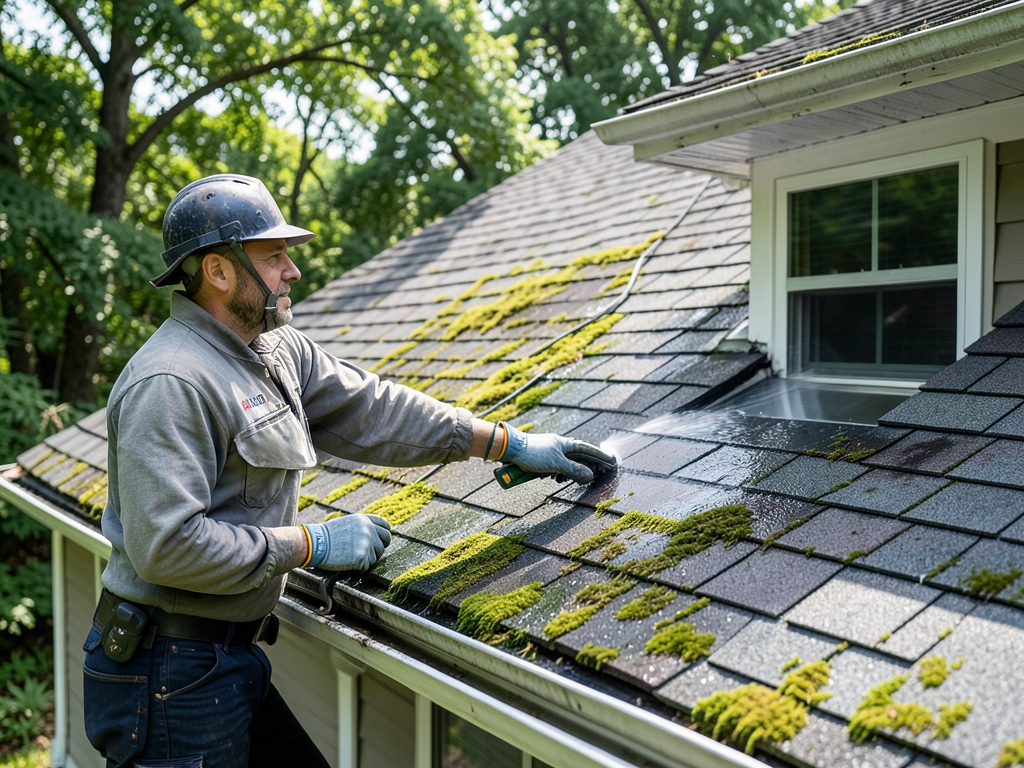 Why moss is growing on your shaded ruxton roof and